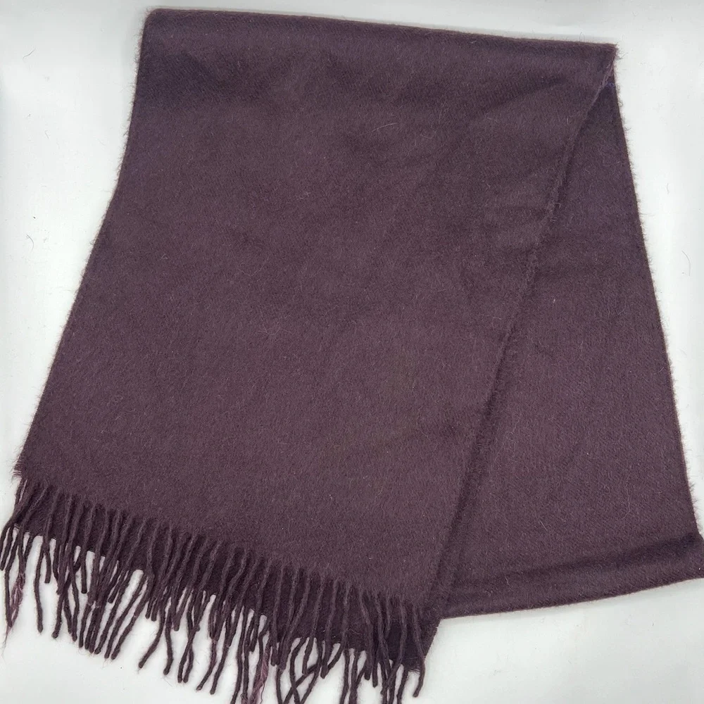Audrey Buckner 100% Baby Alpaca Purplish Scarf Made‎ in Peru